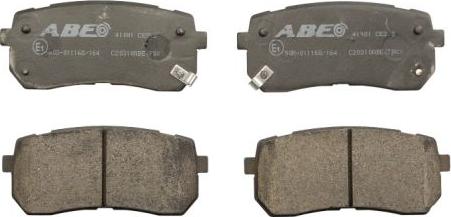 ABE C20310ABE - Комплект спирачно феродо, дискови спирачки vvparts.bg