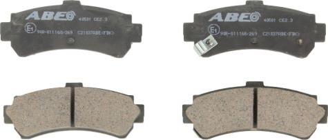 ABE C21037ABE - Комплект спирачно феродо, дискови спирачки vvparts.bg