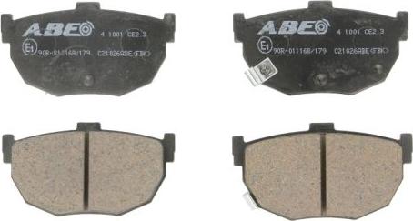 ABE C21026ABE - Комплект спирачно феродо, дискови спирачки vvparts.bg