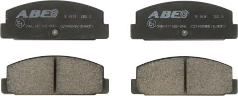 ABE C23002ABE - Комплект спирачно феродо, дискови спирачки vvparts.bg