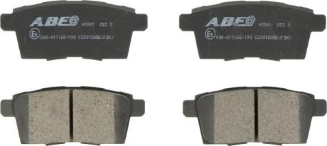 ABE C23015ABE - Комплект спирачно феродо, дискови спирачки vvparts.bg