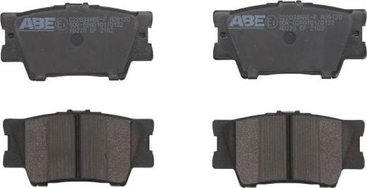 ABE C22034ABE-P - Комплект спирачно феродо, дискови спирачки vvparts.bg