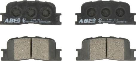 ABE C22030ABE - Комплект спирачно феродо, дискови спирачки vvparts.bg