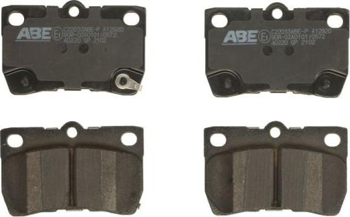 ABE C22033ABE-P - Комплект спирачно феродо, дискови спирачки vvparts.bg