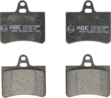 ABE C2C007ABE - Комплект спирачно феродо, дискови спирачки vvparts.bg