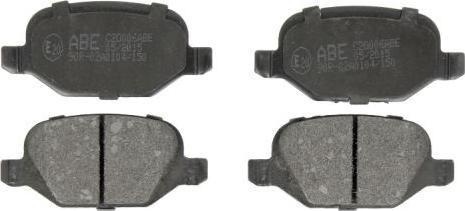 ABE C2D006ABE - Комплект спирачно феродо, дискови спирачки vvparts.bg