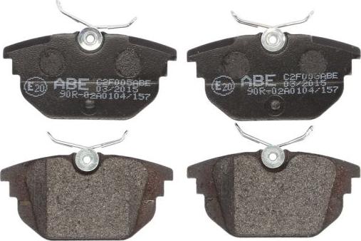 ABE C2F005ABE - Комплект спирачно феродо, дискови спирачки vvparts.bg