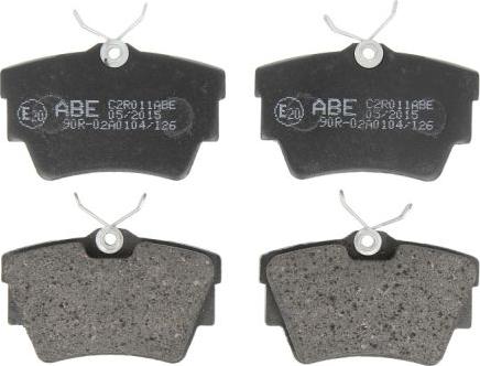 ABE C2R011ABE - Комплект спирачно феродо, дискови спирачки vvparts.bg