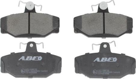 ABE C2V003ABE - Комплект спирачно феродо, дискови спирачки vvparts.bg
