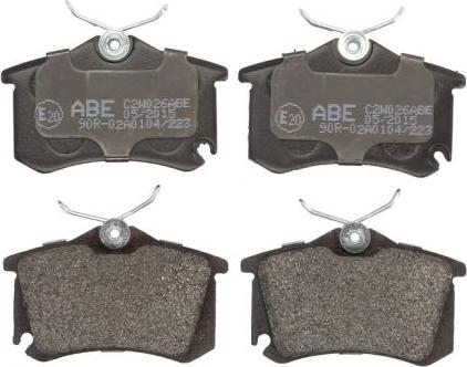ABE C2W026ABE - Комплект спирачно феродо, дискови спирачки vvparts.bg
