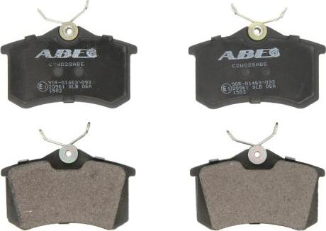 ABE C2W028ABE - Комплект спирачно феродо, дискови спирачки vvparts.bg