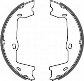 ABE CRX000ABE - Комплект спирачна челюст, ръчна спирачка vvparts.bg