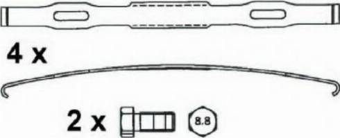 ABEX G6950 - Комплект спирачно феродо, дискови спирачки vvparts.bg