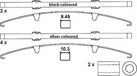 ABEX G6928 - Комплект спирачно феродо, дискови спирачки vvparts.bg