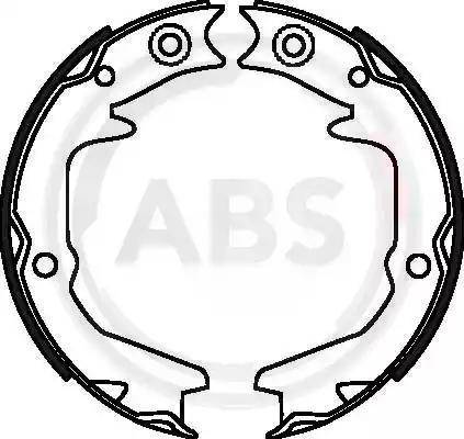A.B.S. 9003 - Комплект спирачна челюст, ръчна спирачка vvparts.bg