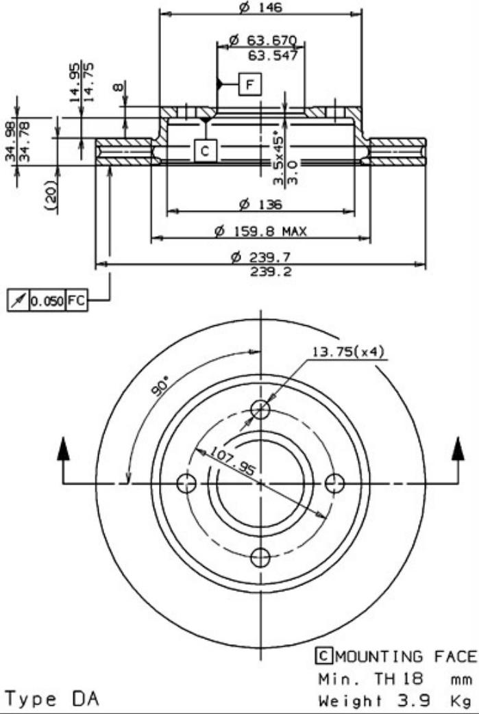 A.B.S. 09.6727.14 - Спирачен диск vvparts.bg