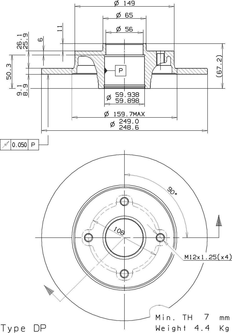 A.B.S. 08.9512.10 - Спирачен диск vvparts.bg