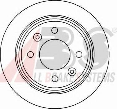 A.B.S. 15890 OE - Спирачен диск vvparts.bg