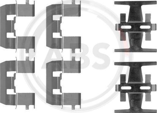 A.B.S. 1208Q - Комплект принадлежности, дискови накладки vvparts.bg
