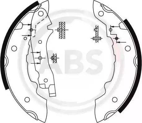 A.B.S. 8407 - Комплект спирачна челюст vvparts.bg