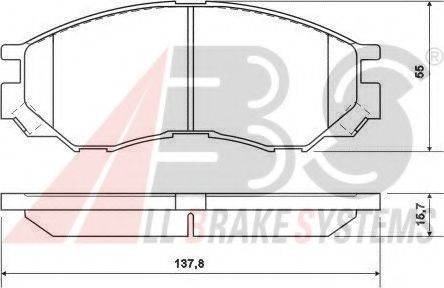 A.B.S. 36925 OE - Комплект спирачно феродо, дискови спирачки vvparts.bg