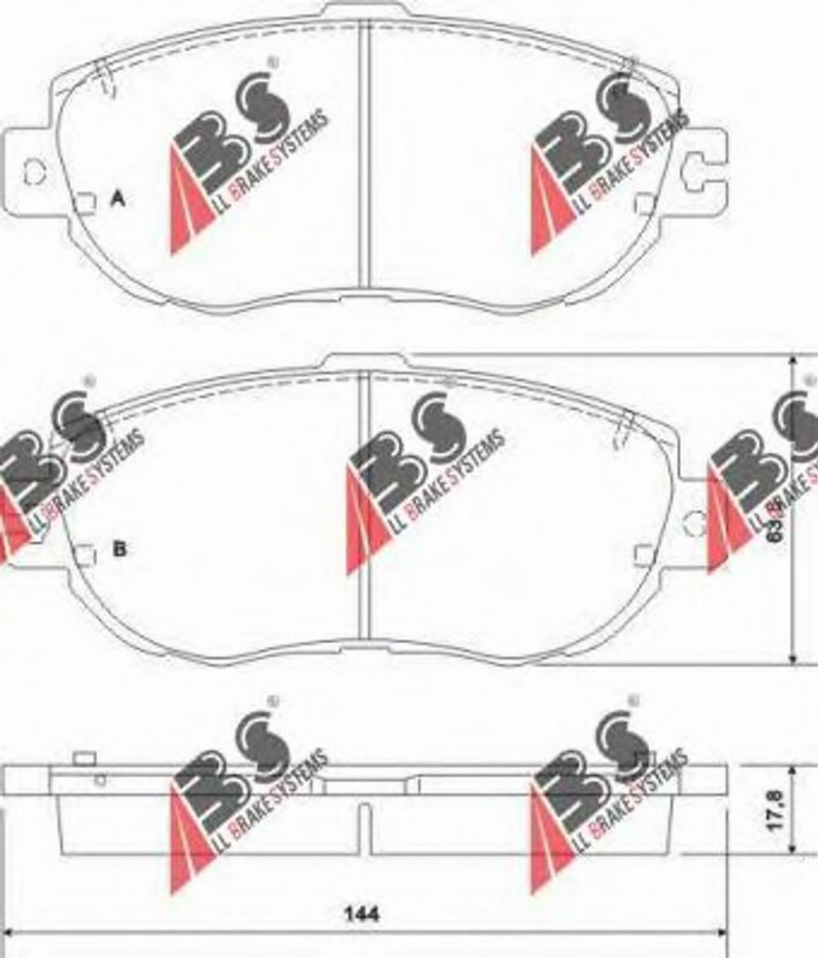 A.B.S. 36920OE - Комплект спирачно феродо, дискови спирачки vvparts.bg