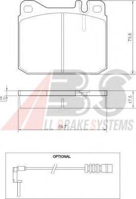 A.B.S. 36418 OE - Комплект спирачно феродо, дискови спирачки vvparts.bg