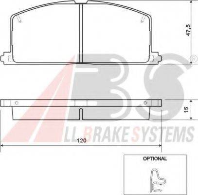 A.B.S. 36535 OE - Комплект спирачно феродо, дискови спирачки vvparts.bg