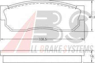 A.B.S. 36520 OE - Комплект спирачно феродо, дискови спирачки vvparts.bg