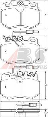 A.B.S. 36579 OE - Комплект спирачно феродо, дискови спирачки vvparts.bg