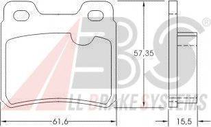 A.B.S. 36694 OE - Комплект спирачно феродо, дискови спирачки vvparts.bg