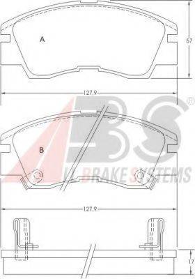 A.B.S. 36648 OE - Комплект спирачно феродо, дискови спирачки vvparts.bg