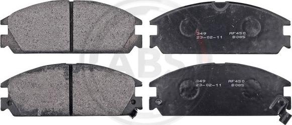 A.B.S. 36615 - Комплект спирачно феродо, дискови спирачки vvparts.bg