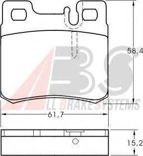 A.B.S. 36687 OE - Комплект спирачно феродо, дискови спирачки vvparts.bg