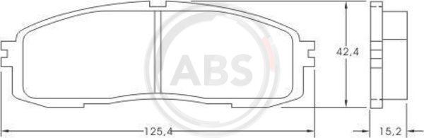 A.B.S. 36626 - Комплект спирачно феродо, дискови спирачки vvparts.bg