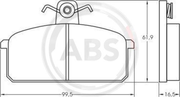 A.B.S. 36146 - Комплект спирачно феродо, дискови спирачки vvparts.bg