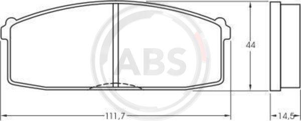 A.B.S. 36158 - Комплект спирачно феродо, дискови спирачки vvparts.bg