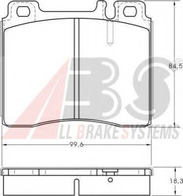 A.B.S. 36825 OE - Комплект спирачно феродо, дискови спирачки vvparts.bg