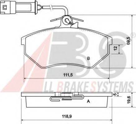 A.B.S. 36791 OE - Комплект спирачно феродо, дискови спирачки vvparts.bg