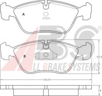 A.B.S. 36783 OE - Комплект спирачно феродо, дискови спирачки vvparts.bg