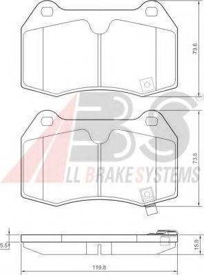 A.B.S. 37451 OE - Комплект спирачно феродо, дискови спирачки vvparts.bg