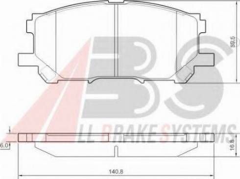 A.B.S. 37458 OE - Комплект спирачно феродо, дискови спирачки vvparts.bg