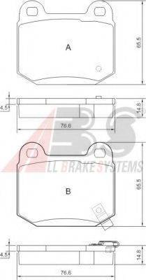 A.B.S. 37452 OE - Комплект спирачно феродо, дискови спирачки vvparts.bg