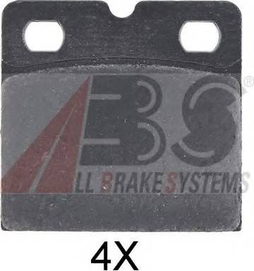 A.B.S. 37467 OE - Комплект феродо за накладки, дискова ръчна спирачка vvparts.bg