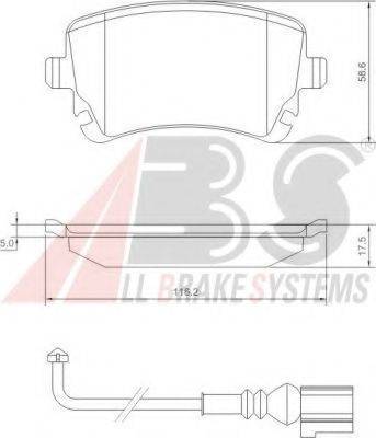 A.B.S. 37413 OE - Комплект спирачно феродо, дискови спирачки vvparts.bg