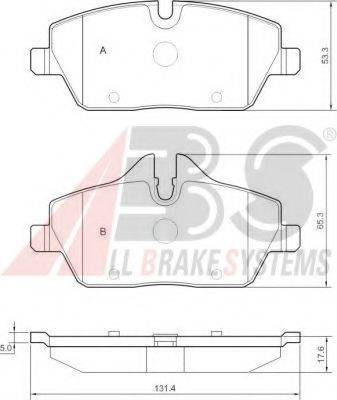 A.B.S. 37434 OE - Комплект спирачно феродо, дискови спирачки vvparts.bg