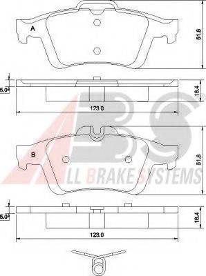 A.B.S. 37477 OE - Комплект спирачно феродо, дискови спирачки vvparts.bg