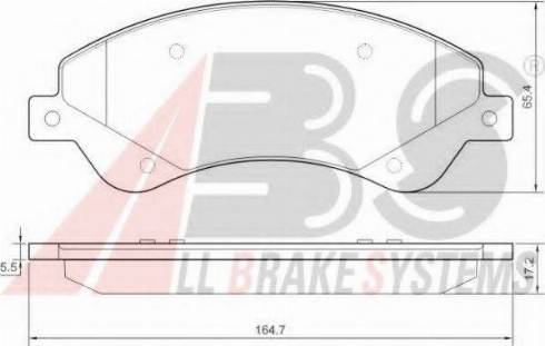 A.B.S. 37559 OE - Комплект спирачно феродо, дискови спирачки vvparts.bg