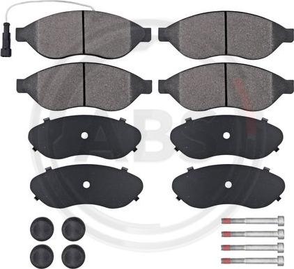 A.B.S. 37577 - Комплект спирачно феродо, дискови спирачки vvparts.bg