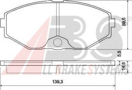 A.B.S. 37161 OE - Комплект спирачно феродо, дискови спирачки vvparts.bg